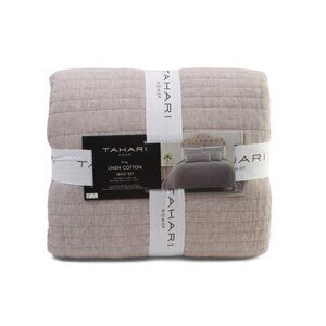 TAHARI HOME Rose Linen Blend Quilt Set